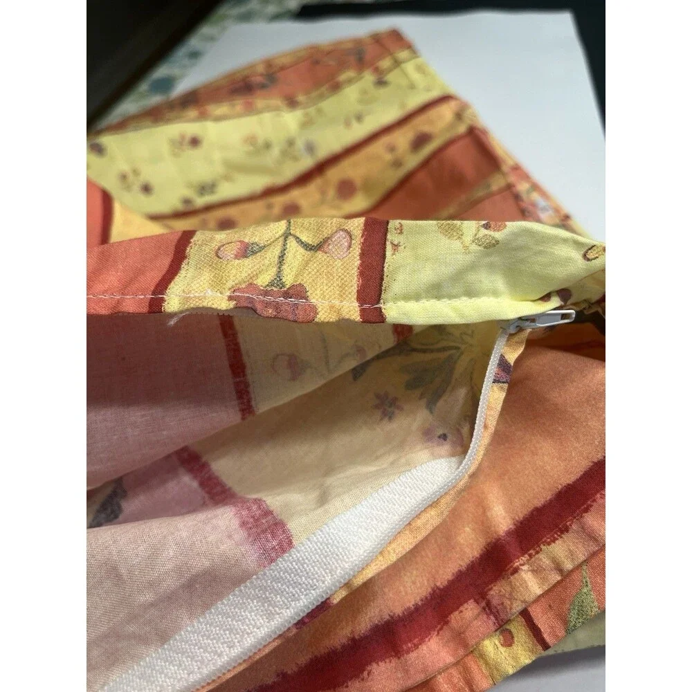 Bassetti Italy Pink Peach Yellow Floral Duvet Cover Only Twin